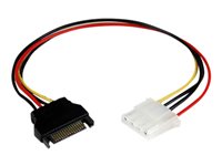 StarTech.com Cable 30cm Adaptador Convertidor 4 Pines a SATA - Hembra LP4 a Macho SATA Alimentación Corriente - Conversor - adaptador de corriente - 4 pines potencia interna a alimentación SATA - 30.48 cm