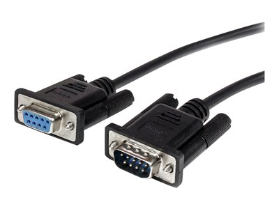  STARTECH.COM  Cable 3m de Extensión Directo Straight Through Serie Serial RS232 Vídeo Monitor EGA DB9 Macho a Hembra -  Extensor Negro - cable alargadoMXT1003MBK