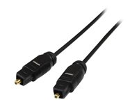 StarTech.com Cable 4,5m TosLink Audio Digital Óptico SPDIF Delgado - Negro - cable para audio digital (fibra óptica) - SPDIF - 4.6 m