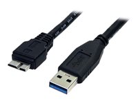 StarTech.com Cable 50cm USB 3.0 Super Speed SS Micro USB B Macho a USB A Macho Adaptador - Negro - cable USB - Micro-USB tipo B a USB Tipo A - 50 cm