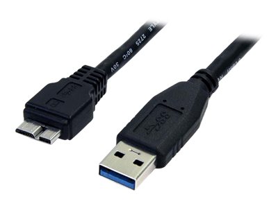  STARTECH.COM  Cable 50cm USB 3.0 Super Speed SS Micro USB B Macho a USB A Macho Adaptador - Negro - cable USB - Micro-USB tipo B a USB Tipo A - 50 cmUSB3AUB50CMB