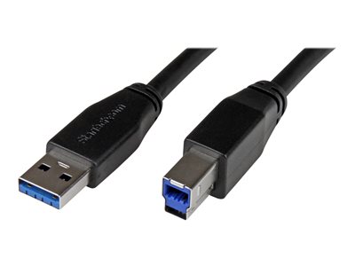  STARTECH.COM  Cable Activo USB 3.0 SuperSpeed de 5 metros - A Macho a B Macho - USB 3.1 Gen 1 (5Gbps) - cable USB - USB Type B a USB Tipo A - 5 mUSB3SAB5M