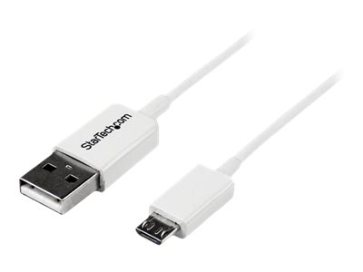  STARTECH.COM  Cable Adaptador 1m USB A Macho a Micro USB B Macho para Teléfono Móvil Smartphone Datos Carga - Blanco - cable USB - Micro-USB tipo B a UUSBPAUB1MW