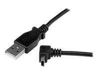 StarTech.com Cable Adaptador 1m USB A Macho a Mini USB B Macho Acodado en Ángulo hacia Arriba - Negro - cable USB - USB a mini USB tipo B - 1 m