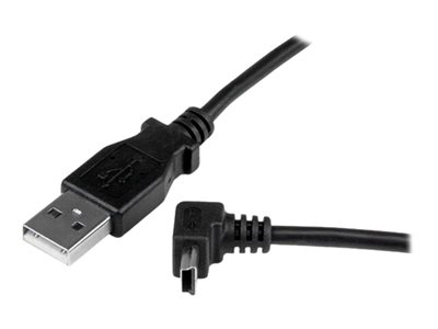  STARTECH.COM  Cable Adaptador 1m USB A Macho a Mini USB B Macho Acodado en Ángulo hacia Arriba - Negro - cable USB - USB a mini USB tipo B - 1 mUSBAMB1MU