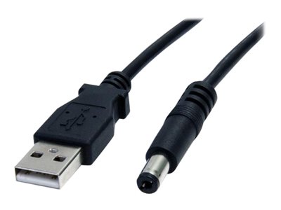  STARTECH.COM  Cable Adaptador 2m USB a Conector Coaxial Barrel Alimentación Corriente 5,5mm 5V DC - 1x USB A Macho - 1x Tipo M Macho - cable de alimentUSB2TYPEM2M