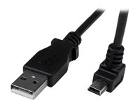 StarTech.com Cable Adaptador 2m USB A Macho a Mini USB B Macho Acodado en Ángulo hacia Abajo - Negro - cable USB - USB a mini USB tipo B - 2 m