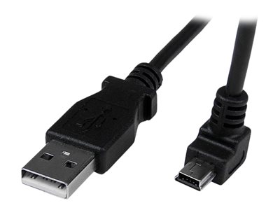  STARTECH.COM  Cable Adaptador 2m USB A Macho a Mini USB B Macho Acodado en Ángulo hacia Abajo - Negro - cable USB - USB a mini USB tipo B - 2 mUSBAMB2MD