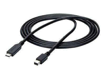  STARTECH.COM  Cable Adaptador de 1,8m USB-C a Mini DisplayPort 4K 60Hz - Negro - Cable USB Tipo C a mDP - Cable de Vídeo USBC - cable DisplayPort - USB-C a Mini DisplayPort - 1.8 mCDP2MDPMM6B