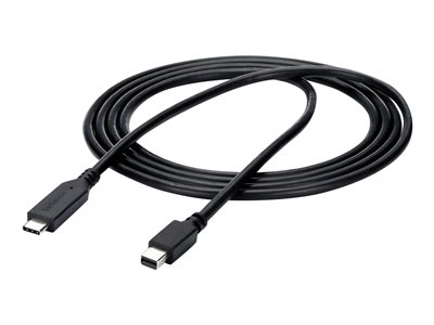  STARTECH.COM  Cable Adaptador de 1,8m USB-C a Mini DisplayPort 4K 60Hz - Negro - Cable USB Tipo C a mDP - Cable de Vídeo USBC - cable DisplayPort - 24CDP2MDPMM6B