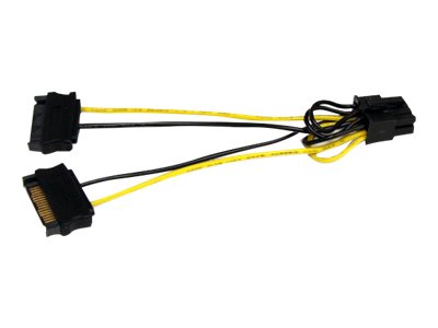  STARTECH.COM  Cable Adaptador de 15cm de Alimentación SATA a Conector Hembra de 8 Pines de Corriente de Tarjeta Gráfica PCI Express PCIe - cable de aliSATPCIEX8ADP