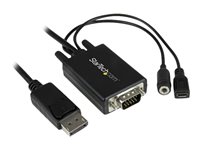 StarTech.com Cable Adaptador de 2m DisplayPort a VGA con Audio - Conversor DP a VGA - 1920x1200 - Adaptador DisplayPort - 2 m
