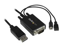 StarTech.com Cable Adaptador de 3m DisplayPort a VGA con Audio - Conversor DP a VGA - 1920x1200 - Adaptador DisplayPort - 3 m