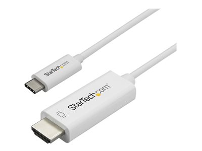  STARTECH.COM  Cable Adaptador de 3m USB-C a HDMI 4K 60Hz - Blanco - Cable USB Tipo C a HDMI - Cable Conversor de Vídeo USBC - adaptador de vídeo externo - VL100 - blancoCDP2HD3MWNL