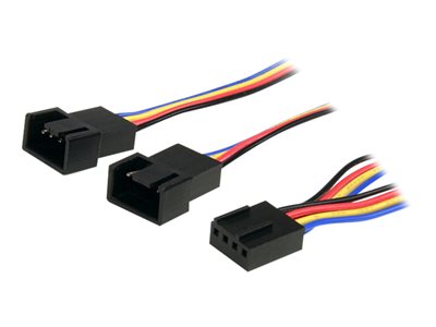  STARTECH.COM  Cable Adaptador Divisor Splitter de 0,3m PWM 4 Pines de Alimentación Ventilador Fan Placa Base Macho a Hembra - separador de alimentaciónFAN4SPLIT12