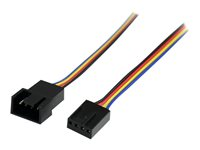 StarTech.com Cable Adaptador Extensor de Extensión de 0,3m PWM 4 Pines de Alimentación Ventilador Fan Placa Base Macho a Hembra - cable alargador de alimentación del ventilador - PWM de 4 patillas a PWM de 4 patillas - 3 m FAN4EXT12