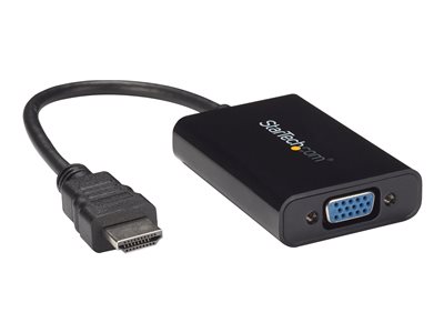  STARTECH.COM  Cable Adaptador Externo Conversor Vídeo Audio HDMI a VGA - 1x HD15 Hembra - 1x HDMI Macho - 1x Mini Jack Hembra - 1920x1200 - adaptador dHD2VGAA2
