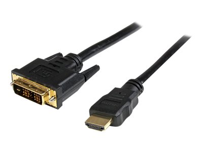  STARTECH.COM  Cable Adaptador HDMI Macho a DVI-D Macho de 0,5 metros - Negro - cable adaptador - HDMI/DVI - 50 cmHDDVIMM50CM