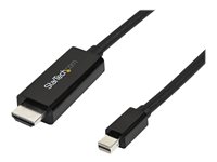 StarTech.com Cable Adaptador Mini DisplayPort a HDMI de 3m - 4K 30Hz - UltraHD - Cable con Adaptador Incluido - Negro - cable adaptador - DisplayPort / HDMI - 3 m