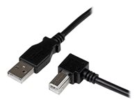 StarTech.com Cable Adaptador USB 3m para Impresora Acodado en Ángulo Derecho - 1x USB A Macho Recto - 1x USB B Macho Angulado - cable USB - USB Tipo B a USB - 3 m