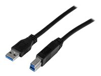 StarTech.com Cable Certificado 1m USB 3.0 Super Speed SS USB B Macho a USB A Macho Adaptador para Escáner Impresora - Negro - cable USB - USB Type B a USB Tipo A - 1 m