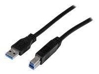 StarTech.com Cable Certificado 2m USB 3.0 Super Speed SS USB B Macho a USB A Macho Adaptador para Escáner Impresora - Negro - cable USB - USB Type B a USB Tipo A - 2 m