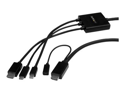  STARTECH.COM  Cable Conversor Adaptador USB-C, HDMI o Mini DisplayPort a HDMI - 2 metros - Cable USB Type-C - cable adaptador - Mini DisplayPort / HDMICMDPHD2HD