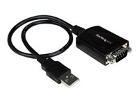 StarTech.com Cable de 0,3m USB a Puerto Serie Serial RS232 con Retención del Puerto de Asignación COM - 1x DB9 Macho - 1x USB A Macho - adaptador serie - USB - RS-232