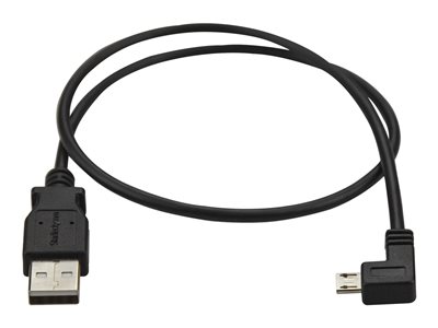  STARTECH.COM  Cable de 0,5m Micro USB Acodado a la Izquierda para Carga y Sincronización de Smartphones o Tablets - cable USB - Micro-USB tipo B a USB - 50 cmUSBAUB50CMLA