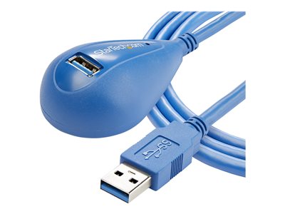  STARTECH.COM  Cable de 1,5m de Extensión Alargador USB 3.0 SuperSpeed - Base Dock - Macho a Hembra USB A - Extensor de Sobremesa - Azul - cable alargadUSB3SEXT5DSK