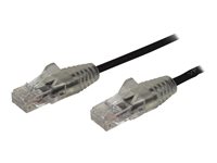 StarTech.com Cable de 1,5m de Red Ethernet Cat6 Delgado Sin Enganches - Cable de Red Snagless - Negro (N6PAT150CMBKS) - cable de interconexión - 1.5 m - negro