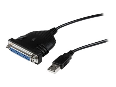  STARTECH.COM  Cable  de 1,8m Adaptador de Impresora Paralelo DB25 a USB - 1x DB25 Macho - 1x USB A Macho - adaptador paralelo - USB 2.0 - IEEE 1284ICUSB1284D25