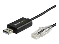 StarTech.com Cable de 1,8m Rollover para Consola Cisco - USB a RJ45 - 460Kbps - cable serie - 1.8 m - negro