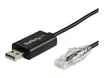  STARTECH.COM  Cable de 1,8m Rollover para Consola Cisco - USB a RJ45 - 460Kbps - cable serie - 1.8 m - negroICUSBROLLOVR