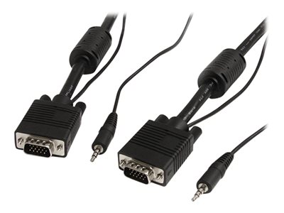  STARTECH.COM  Cable de 10m Coaxial VGA de Alta Resolución para Monitor de Vídeo HD15 Macho a Macho con Audio - cable VGA - 10 mMXTHQMM10MA