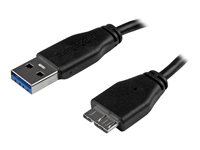 StarTech.com Cable de 15cm USB 3.0 Delgado A Macho a Micro B Macho - cable USB - Micro-USB tipo B a USB Tipo A - 15 cm