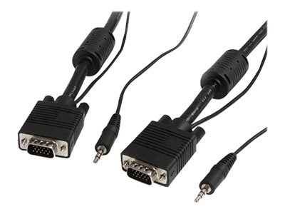  STARTECH.COM  Cable de 15m Coaxial VGA de Alta Resolución para Monitor de Vídeo HD15 Macho a Macho con Audio - cable VGA - 15 mMXTHQMM15MA