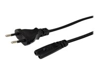 StarTech.com Cable  de 1m de Alimentación para Portátiles, Enchufe UE a C7, 2,5A 250V, 18AWG, Cable de Repuesto para Cargador de Portátiles, Cable para Impresoras, Cable para Europa, UL (PXTNB2SEU1M) - cable de alimentación - IEC 60320 C7 a Euroconector - 1 m