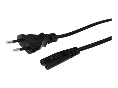  STARTECH.COM  Cable  de 1m de Alimentación para Portátiles, Enchufe UE a C7, 2,5A 250V, 18AWG, Cable de Repuesto para Cargador de Portátiles, Cable para Impresoras, Cable para Europa, UL (PXTNB2SEU1M) - cable de alimentación - IEC 60320 C7 a Euroconector - 1 mPXTNB2SEU1M