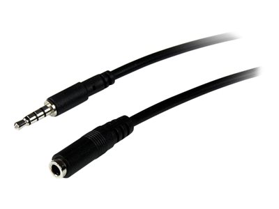  STARTECH.COM  Cable de 1m de Extensión Alargador de Auriculares con Micrófono Headset Mini-Jack 3,5mm 4 pines Macho a Hembra - cable de extensión paraMUHSMF1M