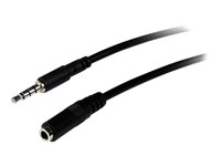 StarTech.com Cable de 1m de Extensión Alargador de Auriculares con Micrófono Headset Mini-Jack 3,5mm 4 pines Macho a Hembra - cable de extensión para auriculares - 1 m