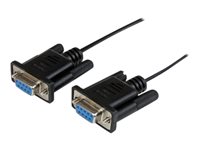StarTech.com Cable de 1m Nulo de Módem Serie RS232 DB9 - Hembra a Hembra - Color Negro - cable de módem nulo - DB-9 a DB-9 - 1 m
