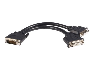  STARTECH.COM  Cable de 20cm de LFH59 DMS-59 a doble pantalla DVI-D - DMS59 Macho - 2x DVI-D Hembra - Negro- Doble Cabeza - cable DVI - 20 cmDMSDVIDVI1