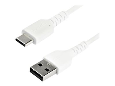  STARTECH.COM  Cable de 2m de Carga USB A a USB C - de Carga Rápida y Sincronización Rápida USB 2.0 a USB Tipo C - Revestimiento TPE de Fibra de Aramida M/M 3A Blanco - S10, iPad Pro, Pixel (RUSB2AC2MW) - cable USB de tipo C - USB a USB-C - 2 mRUSB2AC2MW