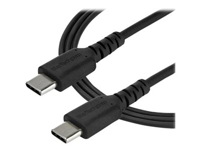  STARTECH.COM  Cable de 2m de Carga USB C - de Carga Rápida y Sincronización USB 2.0 Tipo C a USB C para Portátiles - Revestimiento TPE de Fibra de Aramida M/M 60W Negro - iPad Pro Surface (RUSB2AC2MB) - cable USB de tipo C - USB-C a USB-C - 2 mRUSB2CC2MB