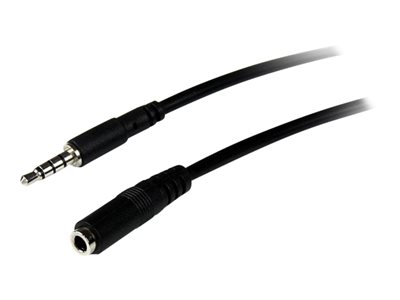  STARTECH.COM  Cable de 2m de Extensión Alargador de Auriculares con Micrófono Headset Mini-Jack 3,5mm 4 pines Macho a Hembra - cable de extensión paraMUHSMF2M