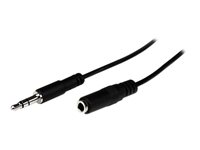 StarTech.com Cable de 2m de Extensión Alargador de Auriculares Mini-Jack 3,5mm Estéreo Macho a Hembra - Delgado - cable alargador de audio - 2 m
