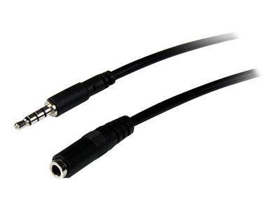  STARTECH.COM  Cable de 2m de Extensión Alargador de Auriculares con Micrófono Headset Mini-Jack 3,5mm 4 pines Macho a Hembra - cable de extensión para auriculares - 2 mMUHSMF2M