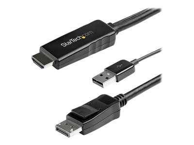  STARTECH.COM  Cable de 2m HDMI a DisplayPort - 4K 30Hz - Alimentado por USB - Cable Activo HDMI a DisplayPort - HD2DPMM2M - cable de vídeo - DisplayPort / HDMI - 2 mHD2DPMM2M