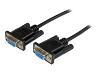 StarTech.com Cable de 2m Nulo de Módem Serie RS232 DB9 - Hembra a Hembra - Color Negro - cable de módem nulo - DB-9 a DB-9 - 2 m